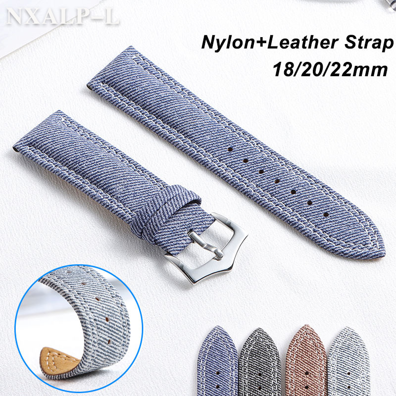 Seiko Watches Smartwatch - Denim Canvas Nylonowy pasek do zegarka