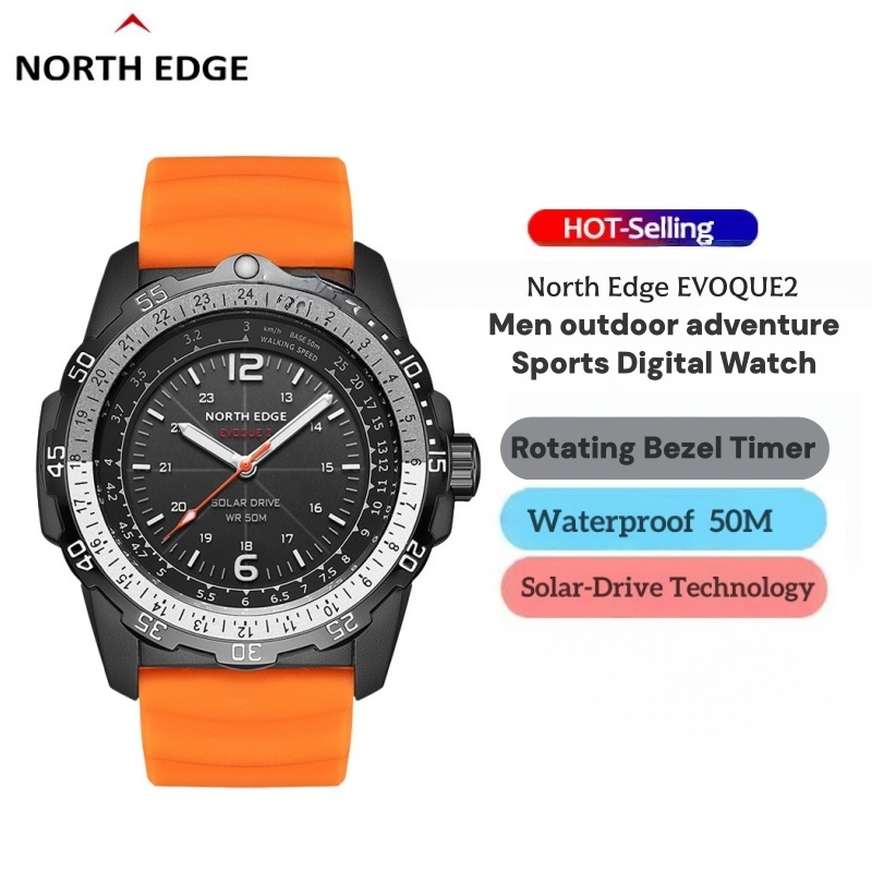 Smartwatch Digital Watches For Men - NORTH EDGE Męski Zegarek Cyfrowy Outdoorowy