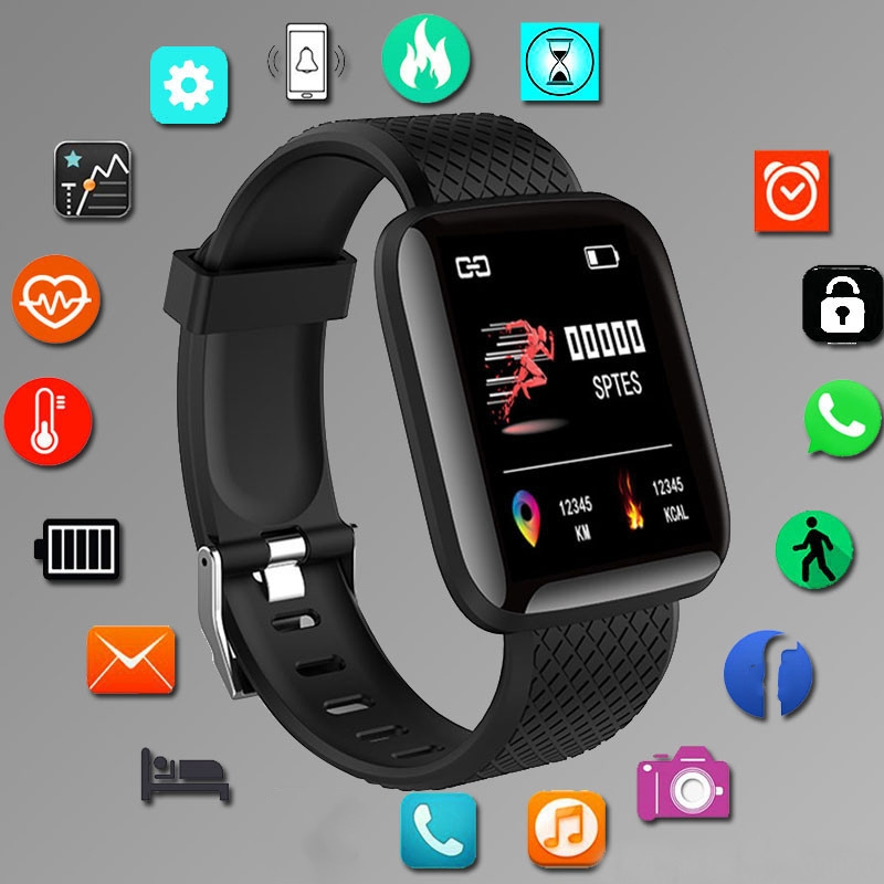 Smartwatch Digital Watches For Men - Smartwatch Sportowy Bransoletka Fitness Sterowanie Muzyką