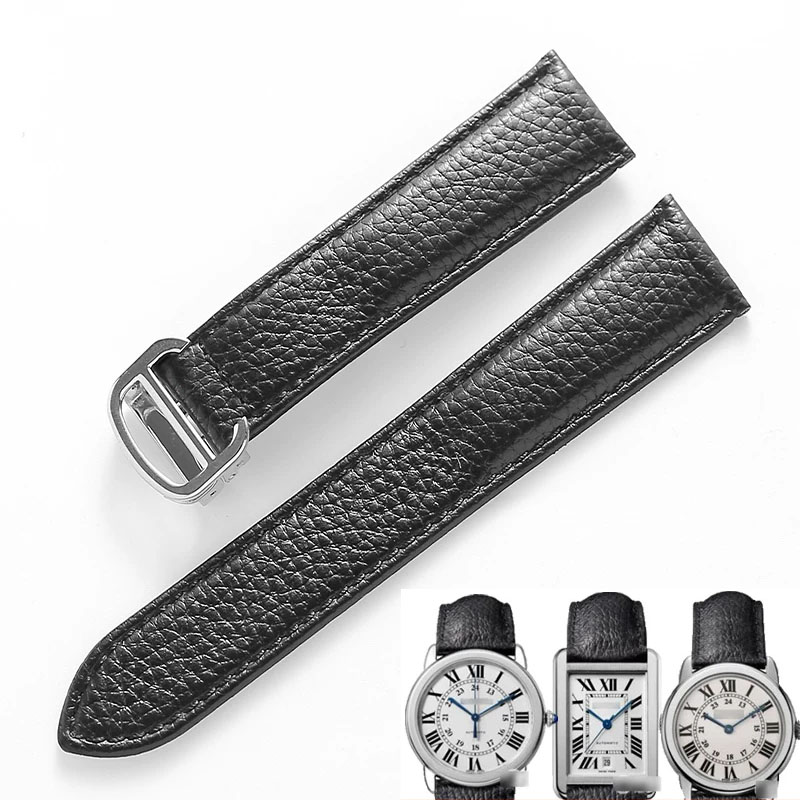 Cartier Watch Tank - Pasek do zegarka z prawdziwej skóry