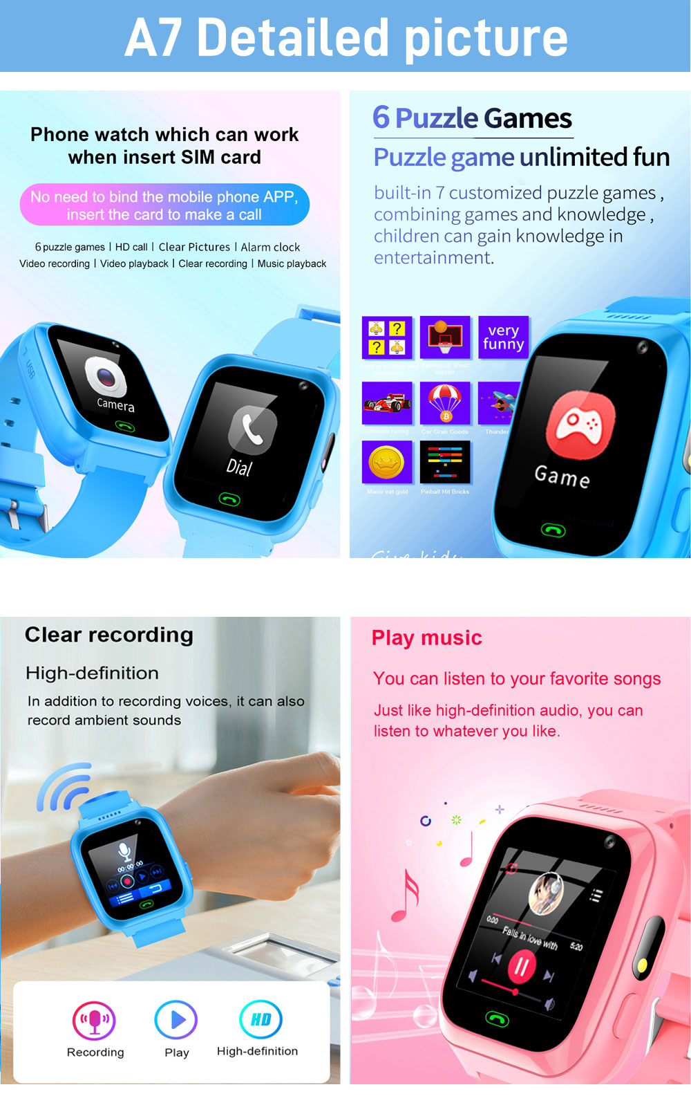 2G 4G Inteligentny zegarek dla – Smartwatch Watches Gift For Girls recenzja i cena