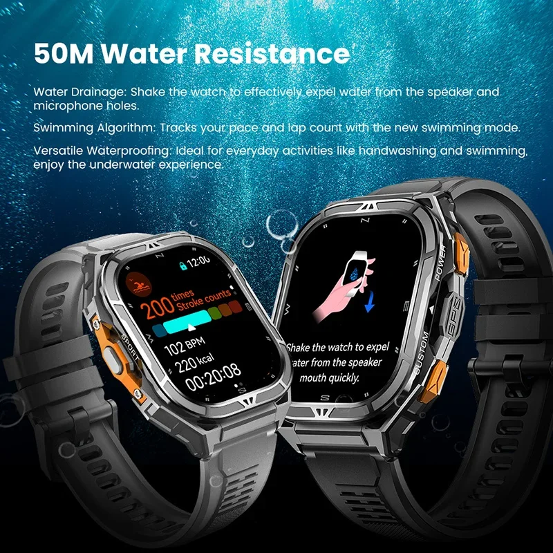 Luksusowy smartwatch AMOLED z  – Smartwatch Digital Watches For Men recenzja i cena